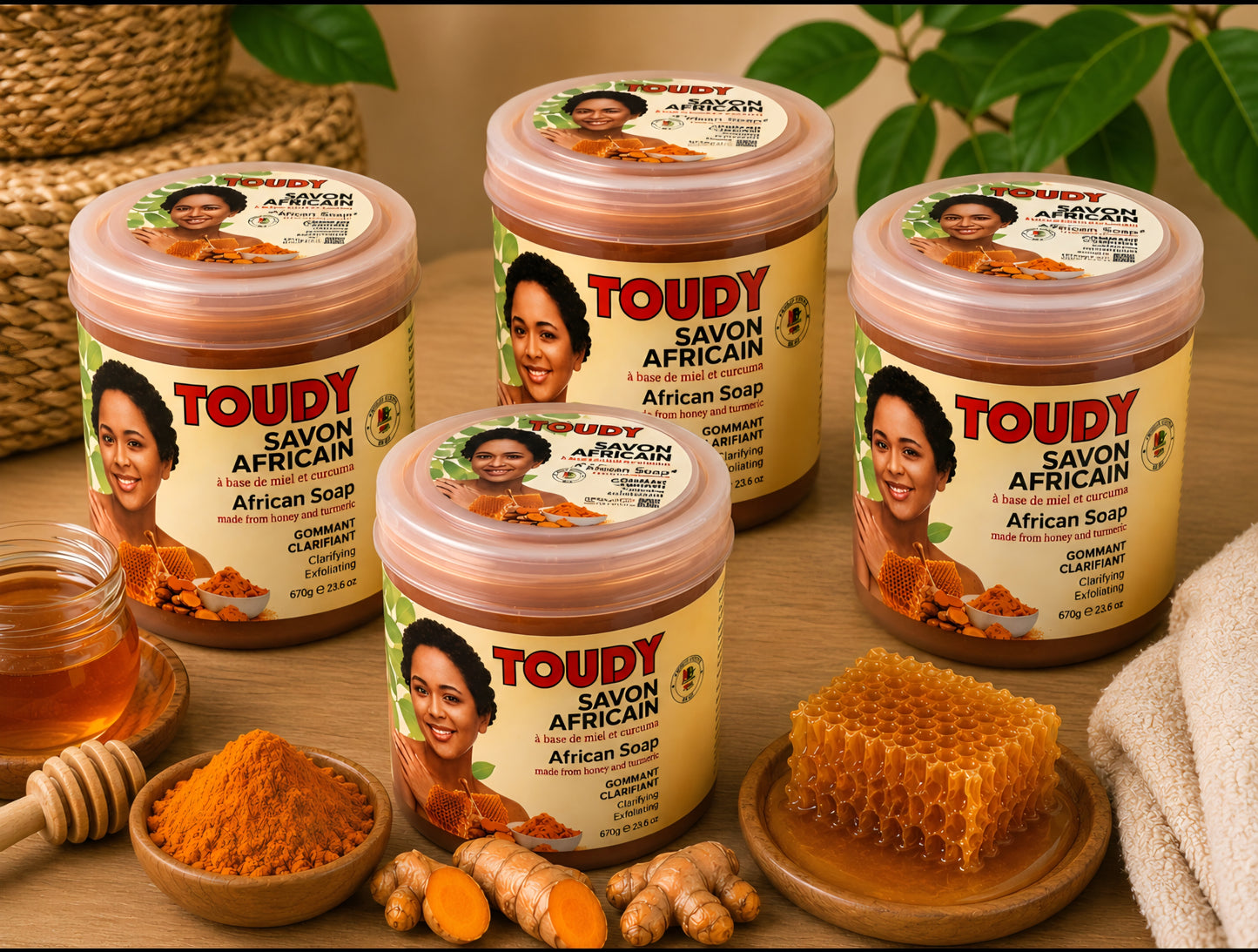 Savon Africain TOUDY – Miel & Curcuma 670 g