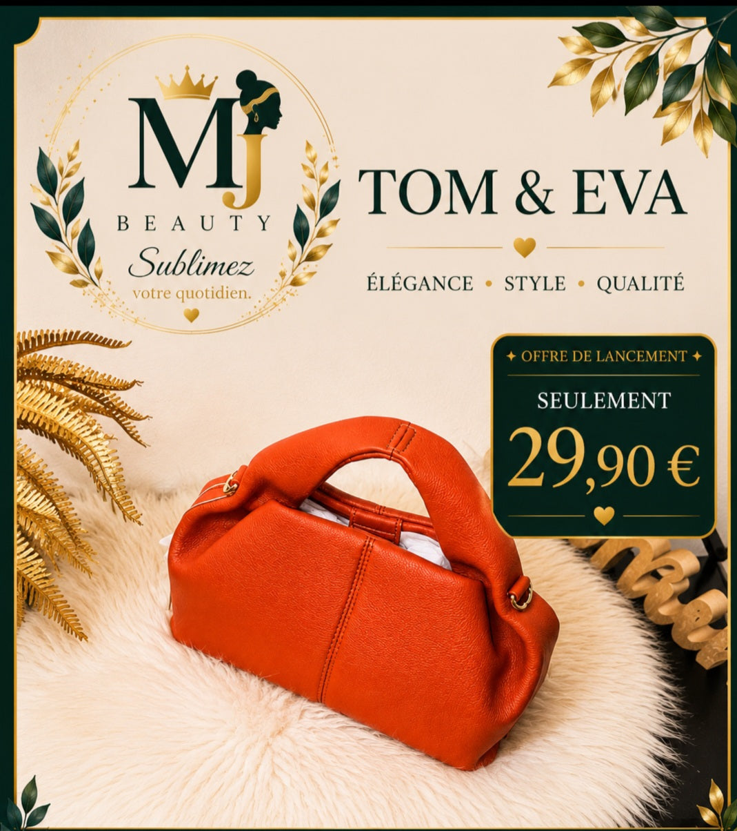 Mini sac à main Tom & Eva – Orange Terracotta