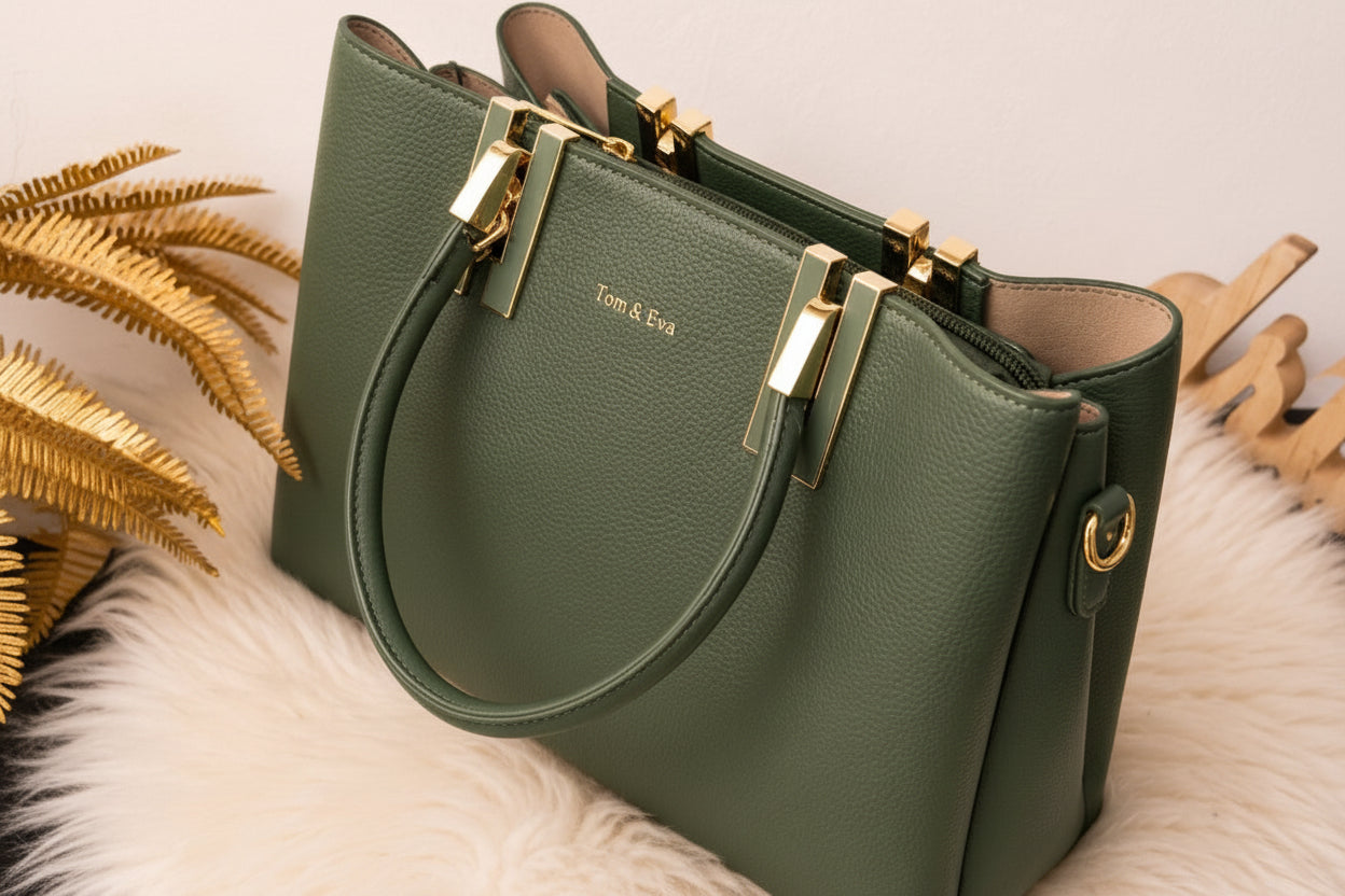 Sac à main TOM & EVA – Vert foncé