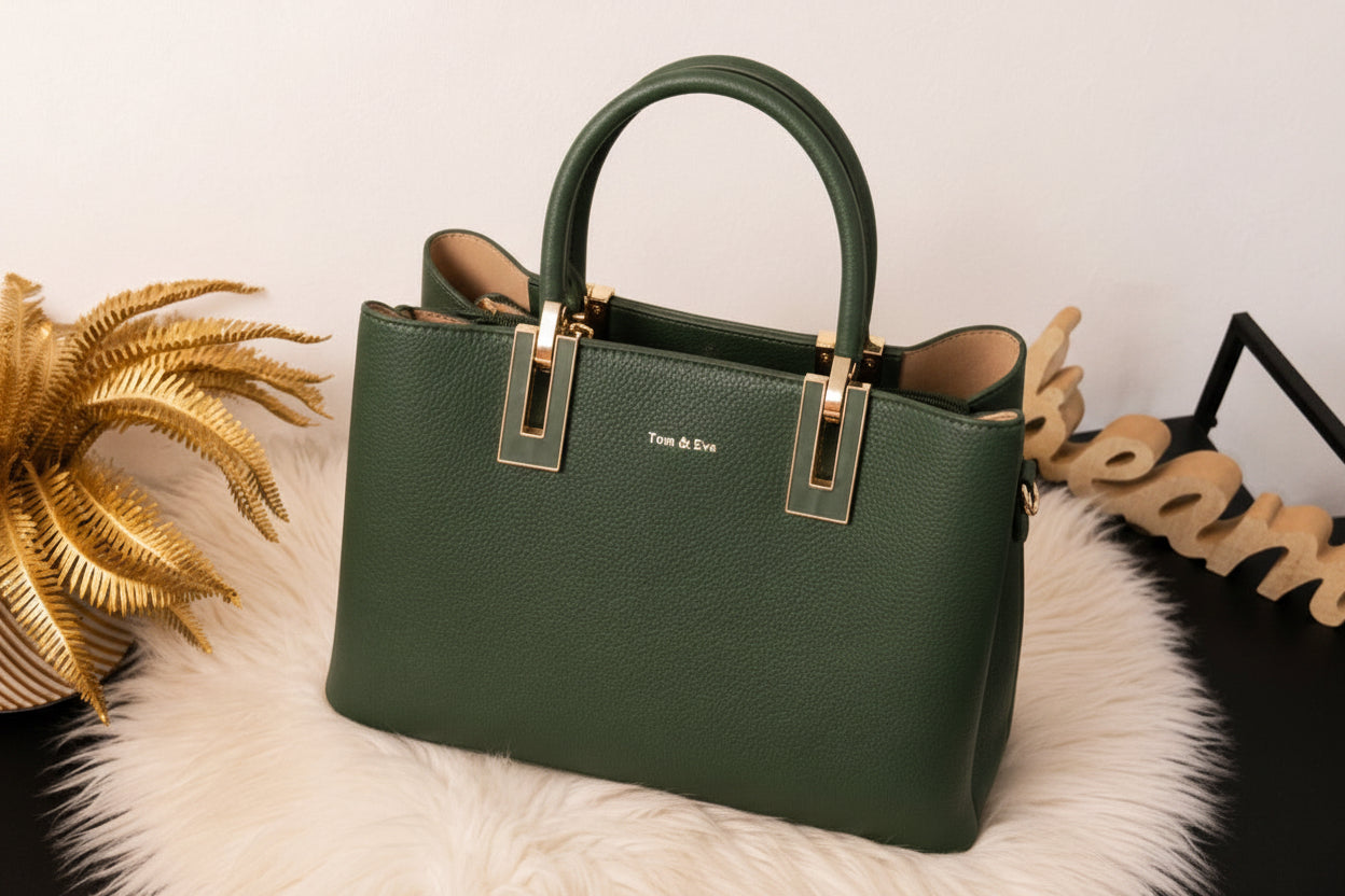 Sac à main TOM & EVA – Vert foncé