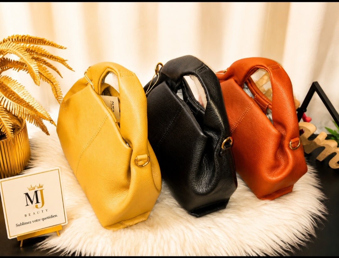 Mini sac à main Tom & Eva – Jaune moutarde