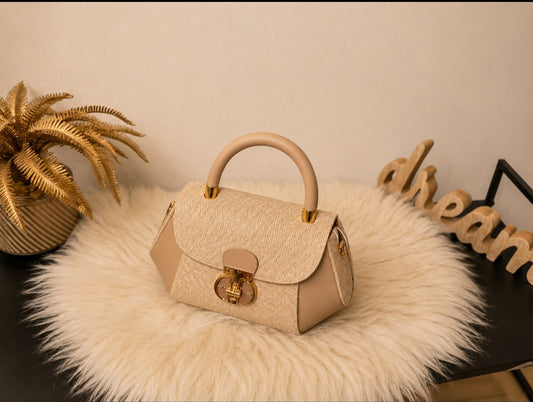 Sac à main Gallantry Paris – Beige texturé