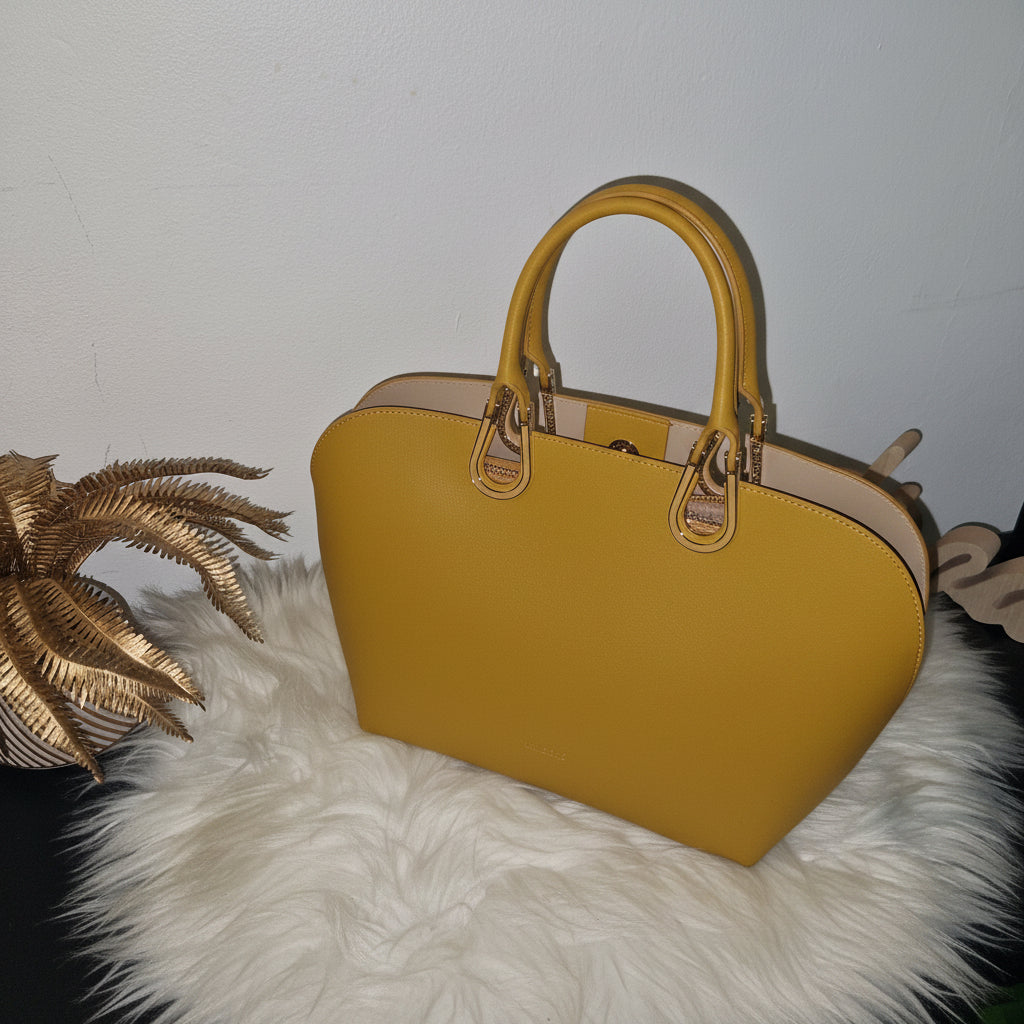 Sac à main ANGELO – Jaune moutarde