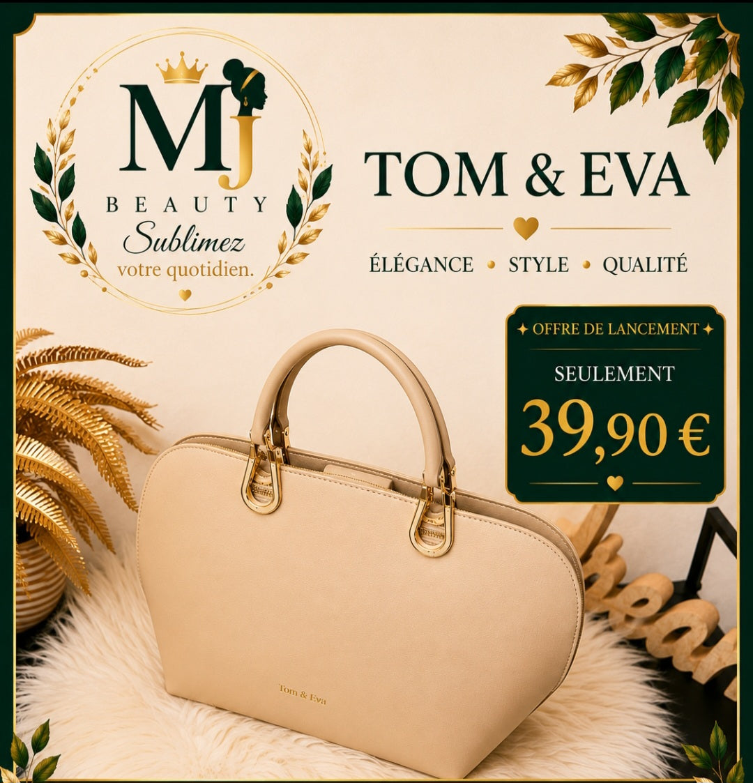 Sac à main TOM & EVA – Beige