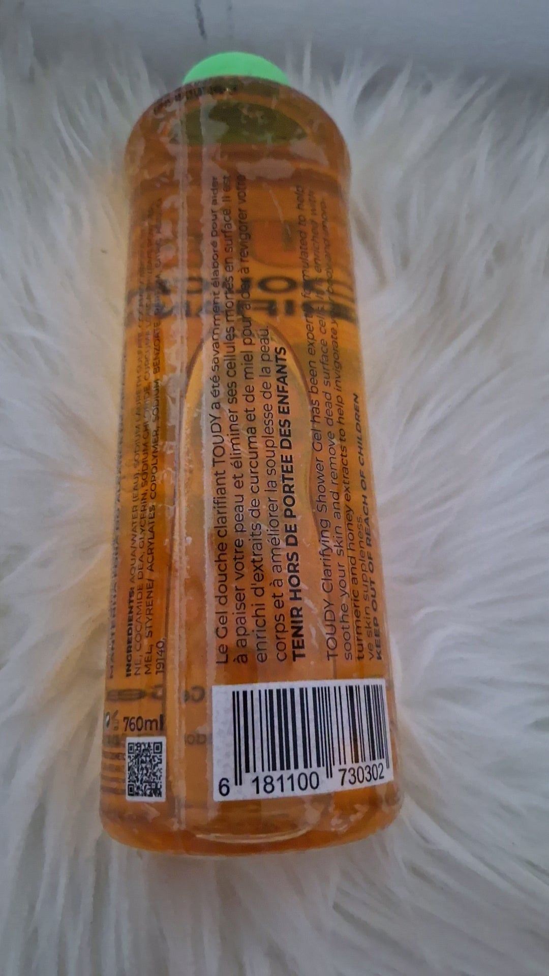 Gel Douche Clarifiant TOUDY - Miel & Curcuma