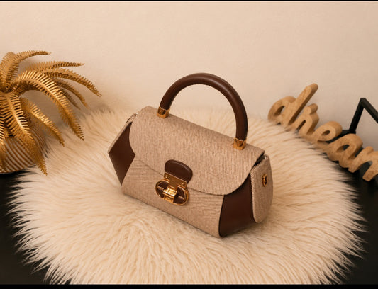Sac à main GALLANTRY PARIS – Beige & Marron