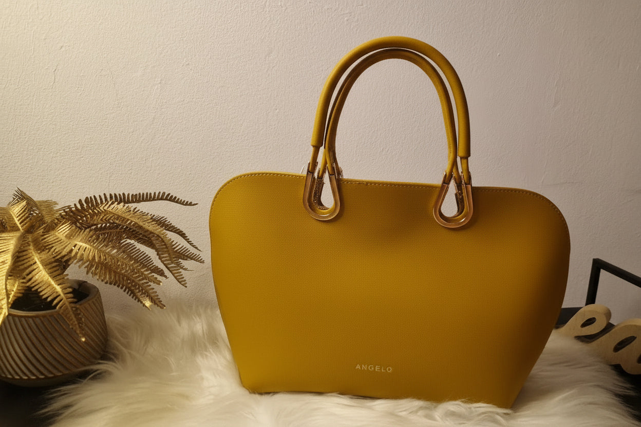 Sac à main ANGELO – Jaune moutarde