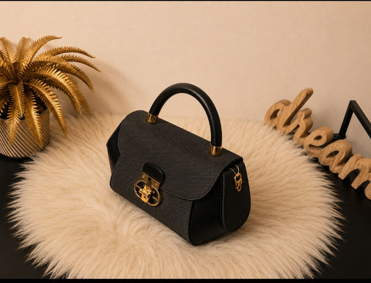 Sac à main GALLANTRY PARIS – Gris & Noir